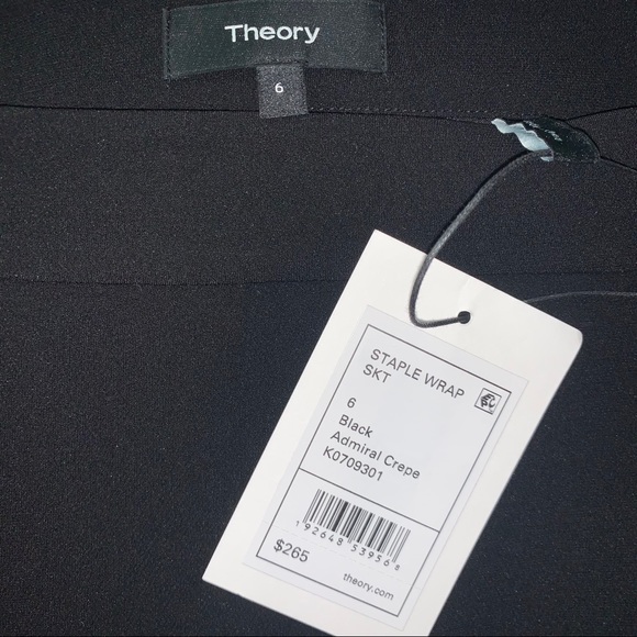 NEW Theory Staple Wrap Skirt BLACK - Picture 11 of 12